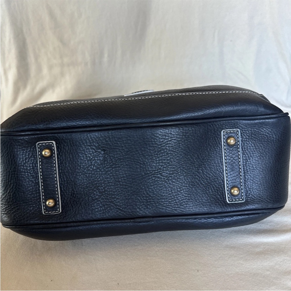 Dooney & Bourke dark Navy  Leather Tote with Tassel Accents - Picture 3 of 15